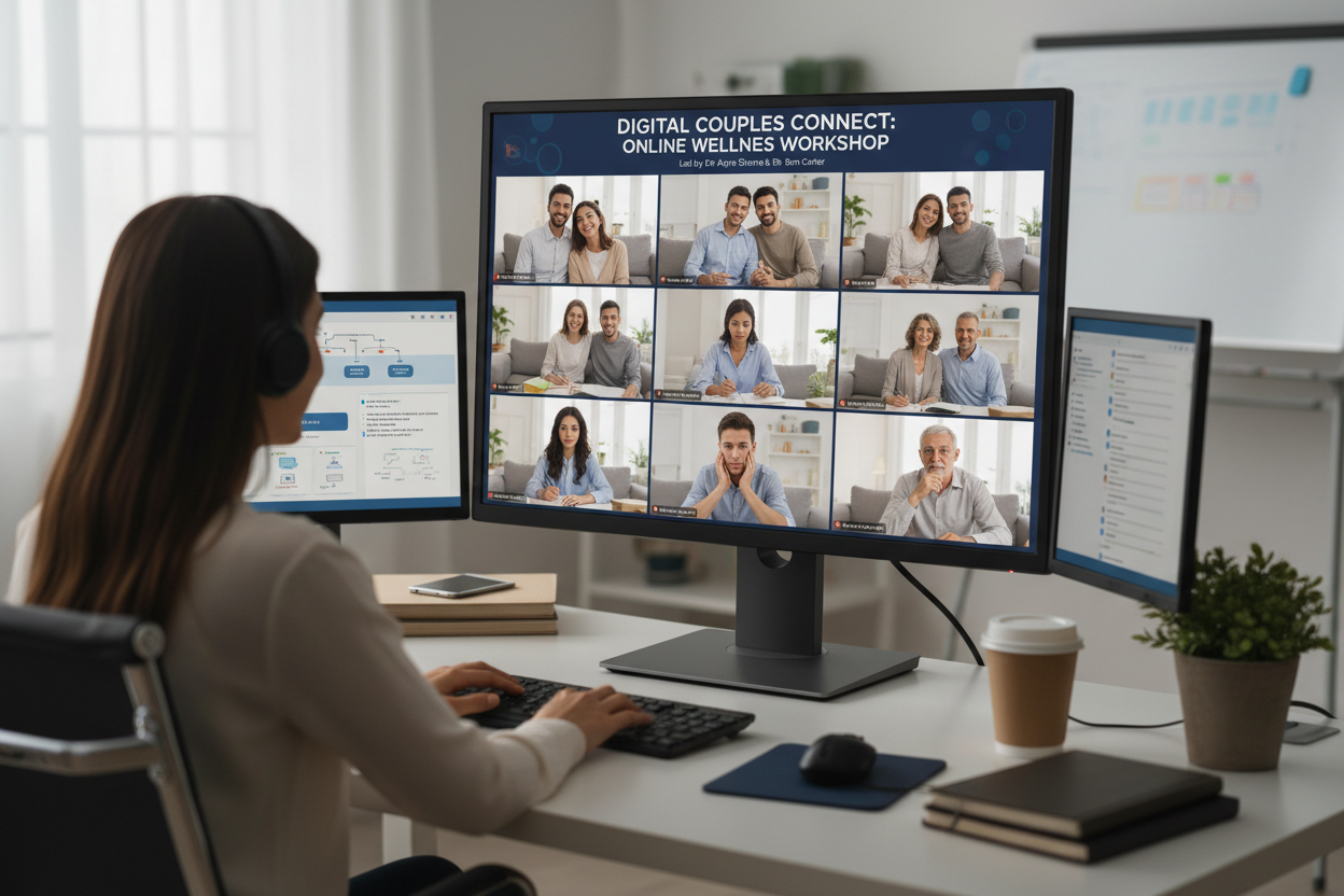Virtual workshop with multiple couples on video conference